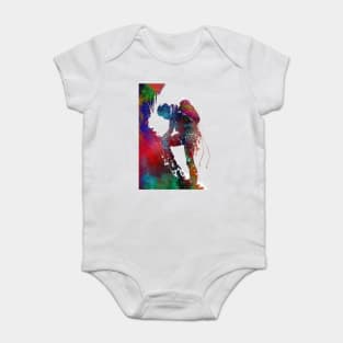 Mountaineer climbing sport art #mountaineer #climbing #sport Baby Bodysuit